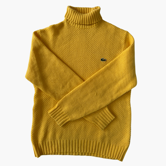 Rare & Vintage - Col roulé Lacoste Jaune en laine - taille M/L