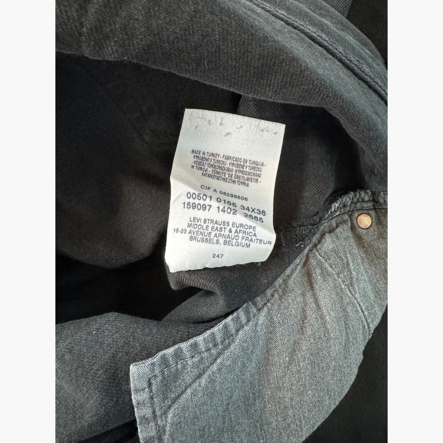 Jean Levi's® 501® black - 2002 - W34L36