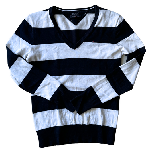 Pull col V Tommy Hilfiger en coton Pima - taille S